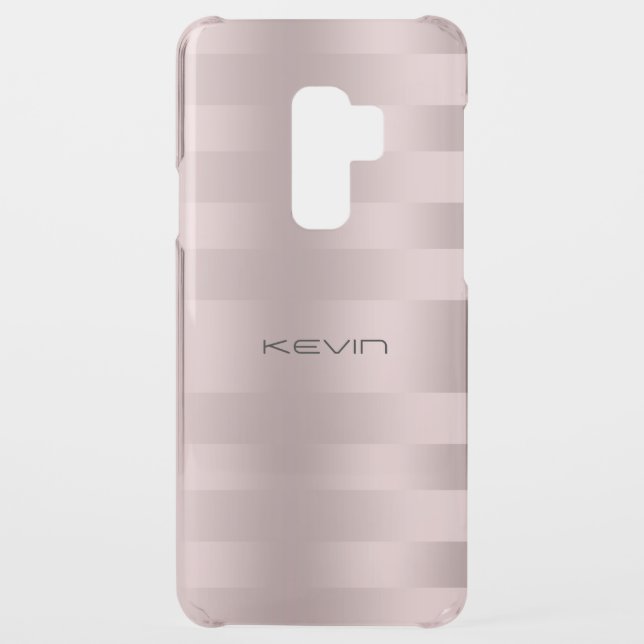 Metallic Rose-gold Stripes Pattern Uncommon Samsung Galaxy Case (Back)