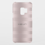 Metallic Rose-gold Stripes Pattern Uncommon Samsung Galaxy S9 Case<br><div class="desc">Modern metallic rose-gold stripes pattern</div>