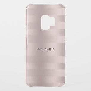 Metallic Rose-gold Stripes Pattern Uncommon Samsung Galaxy S9 Case