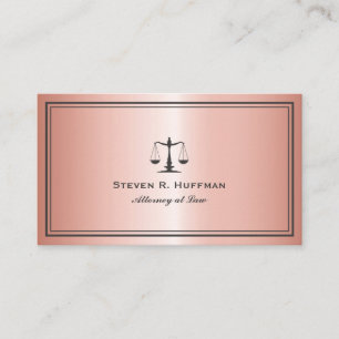 Metallic rose gold ustice Scale Professional Business Card