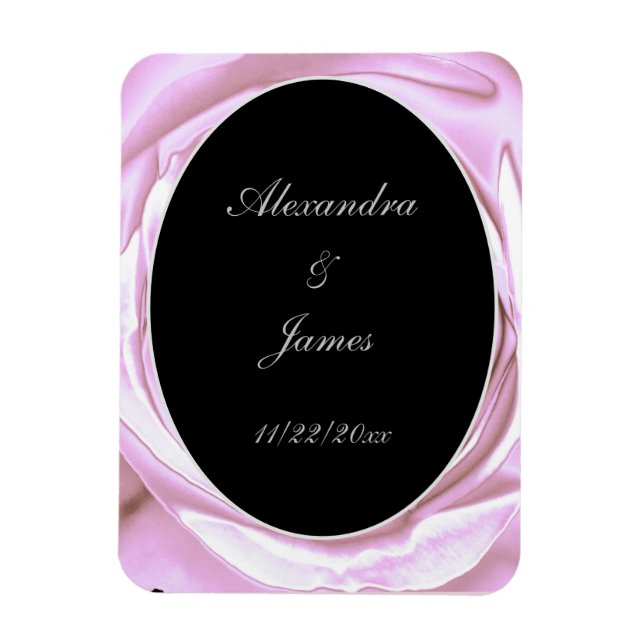 Metallic Rose Pink Flexible Photo Magnet (Vertical)