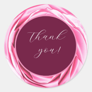 Metallic Rose Pink Round Sticker