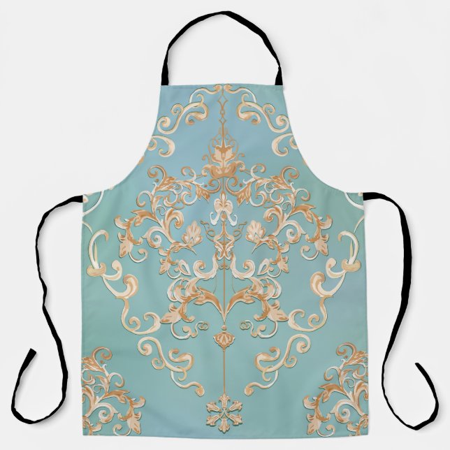 Metallic Rose Quartz: Glossy Texture Apron (Front)