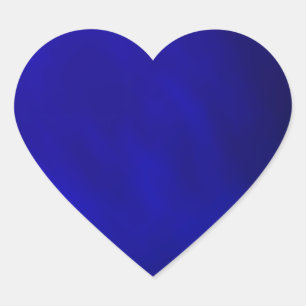 Metallic Royal Blue Heart Sticker