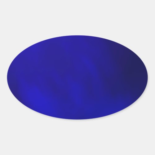 Metallic Royal Blue Oval Sticker