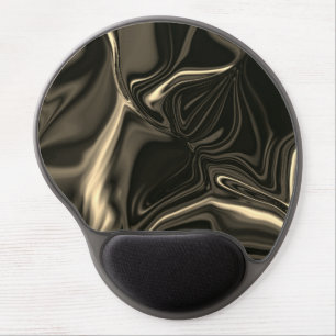 Metallic sepia undulations over dark background gel mouse pad