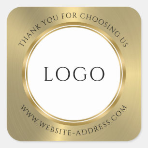 Metallic Shiny Gold Look Classic Round Sticker