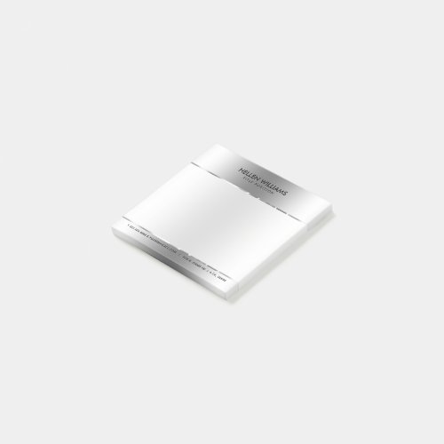 Metallic Shiny Sliver_Gray Background Post_it Notes