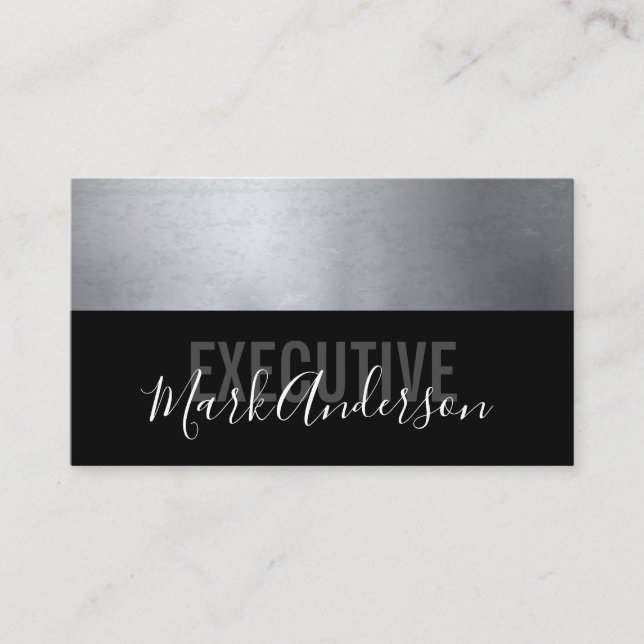 Metallic | Signature Series | Color Block Business Card (Front)