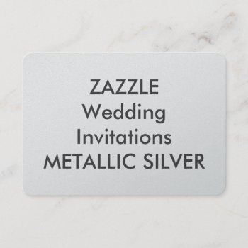 Metallic Silver 5” X 3.5” Wedding Invitations by TheWeddingCollection at Zazzle