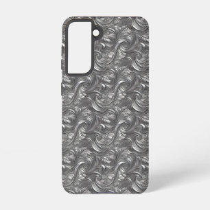 Metallic Silver Abstract Design for Samsung Galaxy S21 Case