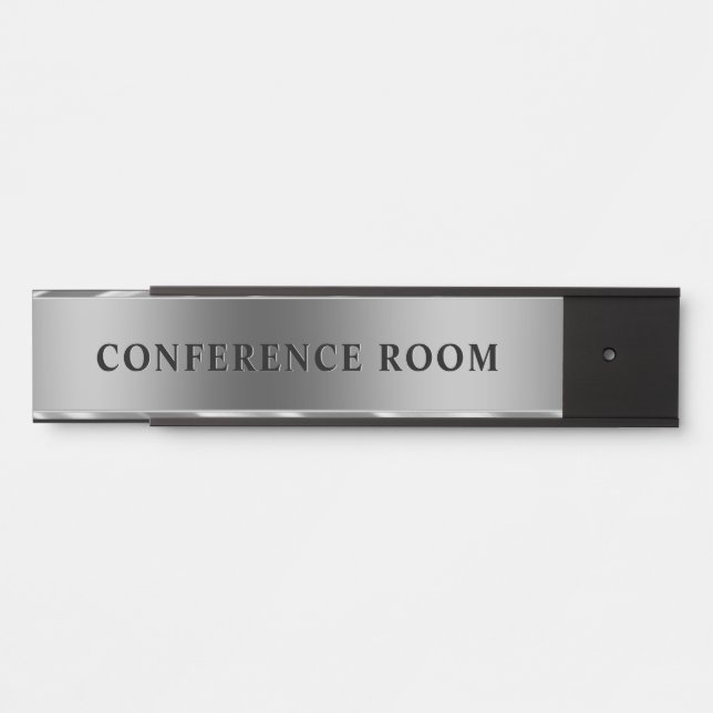 Metallic Silver Background  Door Sign (Front)