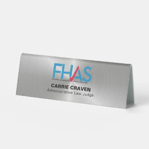 Metallic Silver Background Table Tent Sign