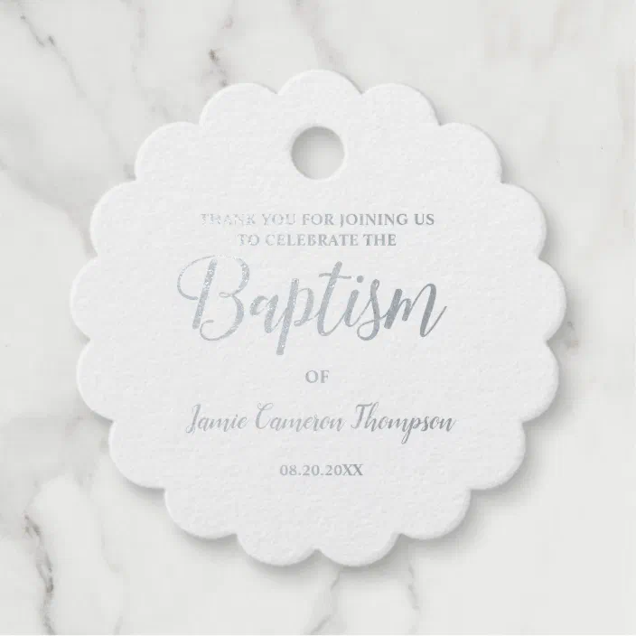 60 x Personalised Wedding Favour Tags Christening Thank you 