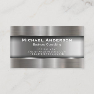 Metallic Silver Business Card