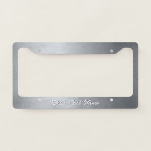 Metallic Silver - Custom License Plate Frame
