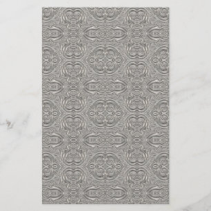 Metallic silver elegant victorian nouveau stationery