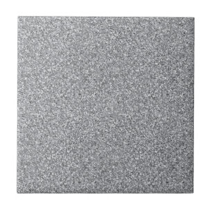 Metallic Silver Glitter Ceramic Tile