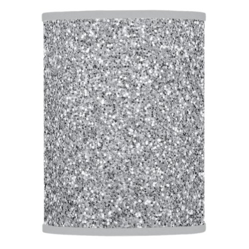 Metallic Silver Glitter Lamp Shade