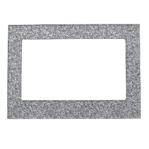 Metallic Silver Glitter Magnetic Frame