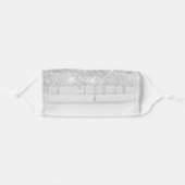 Metallic Silver Glitter Melt Platinum Icing Drip Adult Cloth Face Mask (Front, Folded)