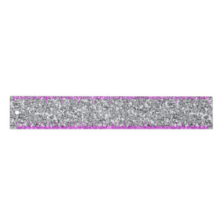 Metallic Silver Glitter Ruler