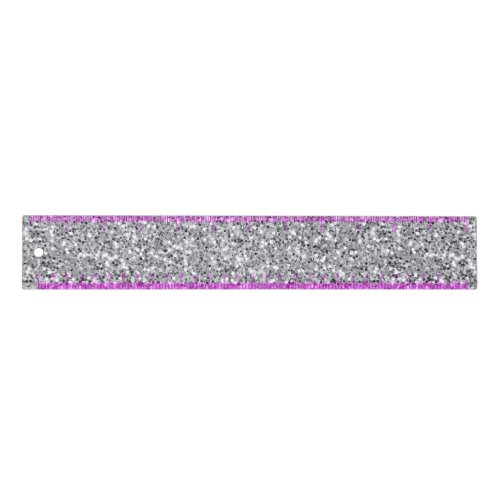 Metallic Silver Glitter Ruler