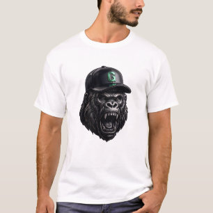Metallic Silver Gorilla Mascot T-Shirt