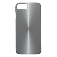 Metallic Silver-Gray Faux Stainless Steel Look
