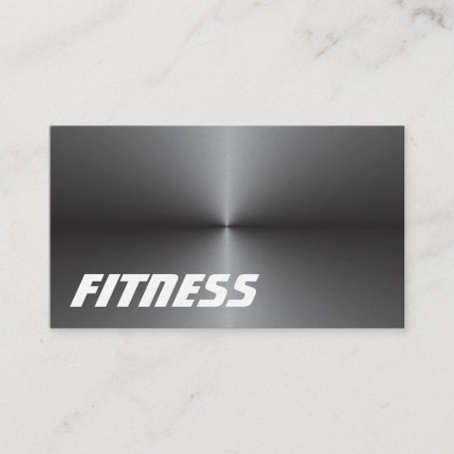 Metallic Silver Gray Fitness Sport Trendy Business Card