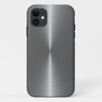 Metallic Silver Gray Texture Stainless Steel Look