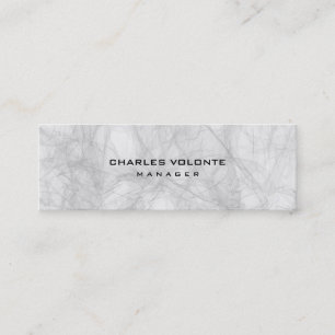 Metallic Silver Grey Minimalist Professional Mini Business Card