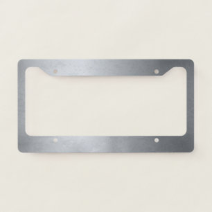Metallic Silver License Plate Frame