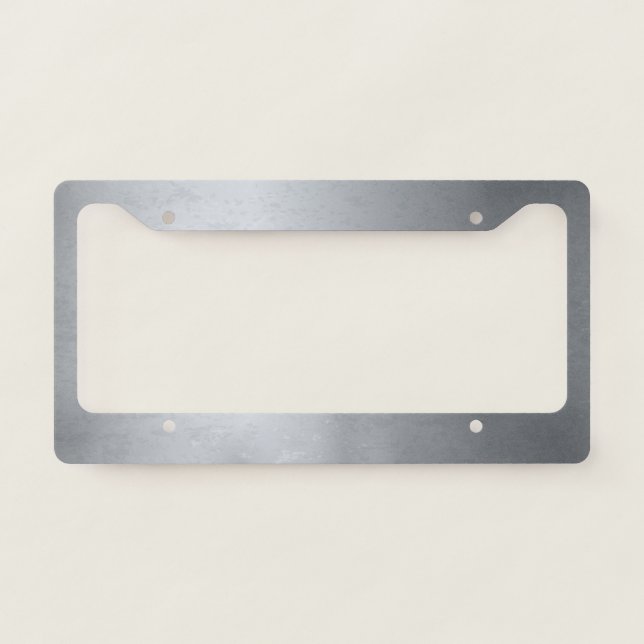 Metallic Silver License Plate Frame (Front)