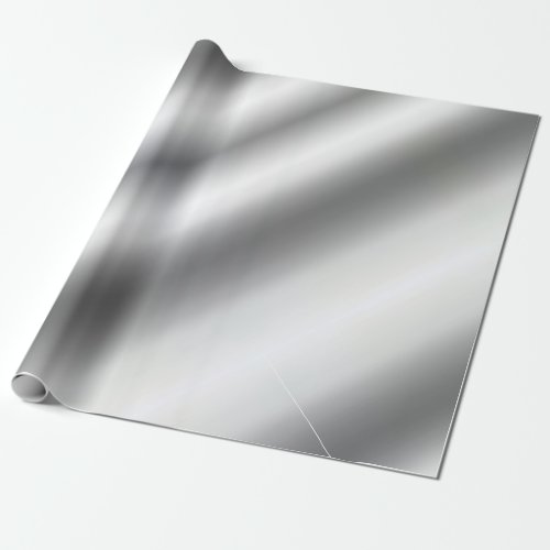 Metallic Silver Look Glamorous Template Best Wrapping Paper