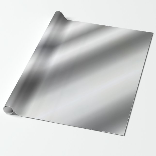 Metallic Silver Look Glamorous Template Best Wrapping Paper (Unrolled)