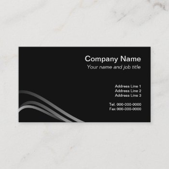Metallic Silver On Black Business Card Templates by studioart at Zazzle