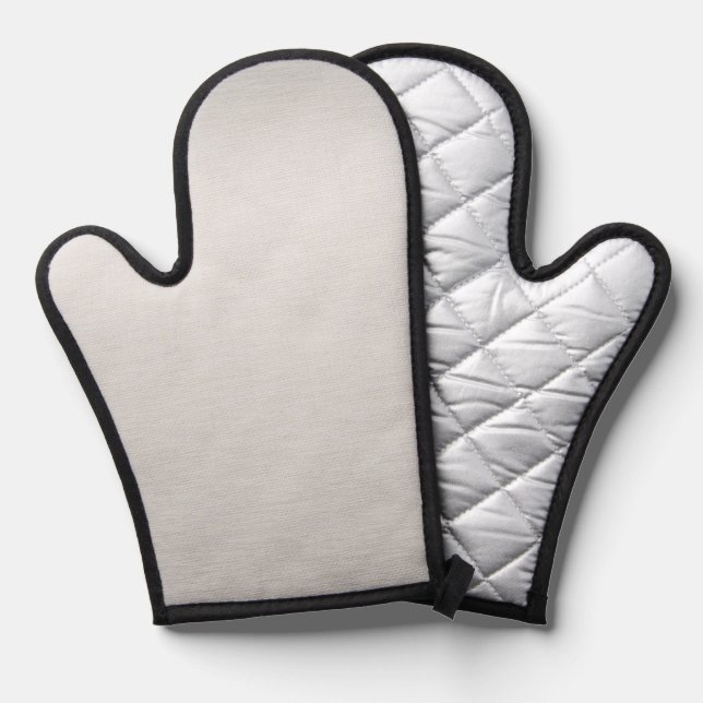 Metallic Silver Oven Mitt for Modern Kitchens (Front/Back)