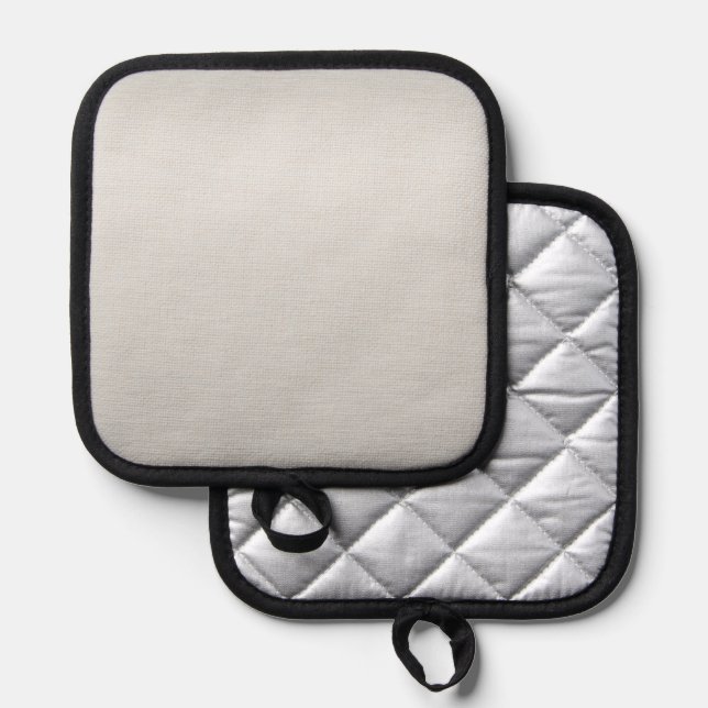 Metallic Silver Pot Holder for Modern Kitchens (Front/Back)