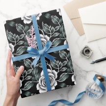 Metallic Silver Roses With Dark Green Leaves