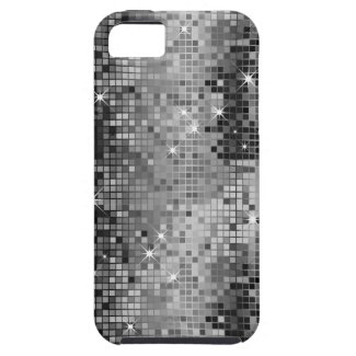 Metallic Silver Sequins Look Disco Mirrors Bling iPhone 5 Covers