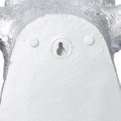 Metallic Silver Stag Deer Head (Back)