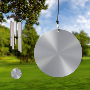 Metallic silver texture wind chime
