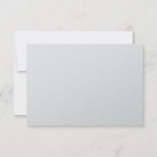 Metallic Silver Wedding RSVP Response Card