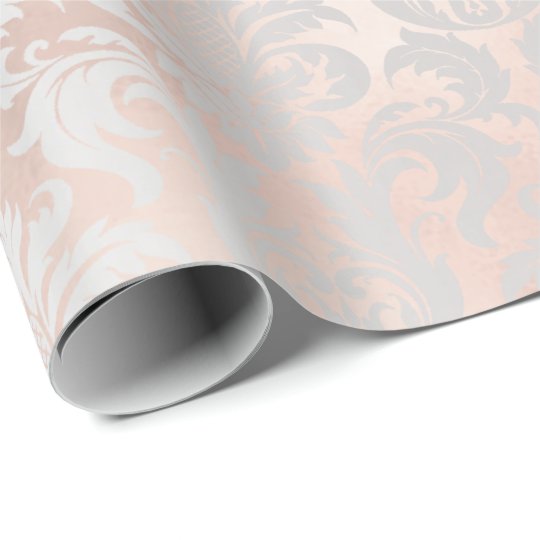 grey damask wrapping paper