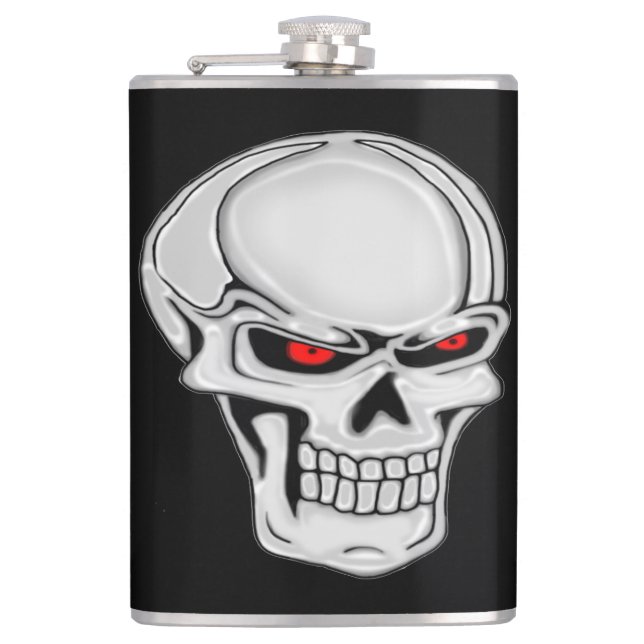 Metallic Skull Flask (Front)