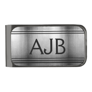 Metallic Sleek Personalized Money Clip for HIM