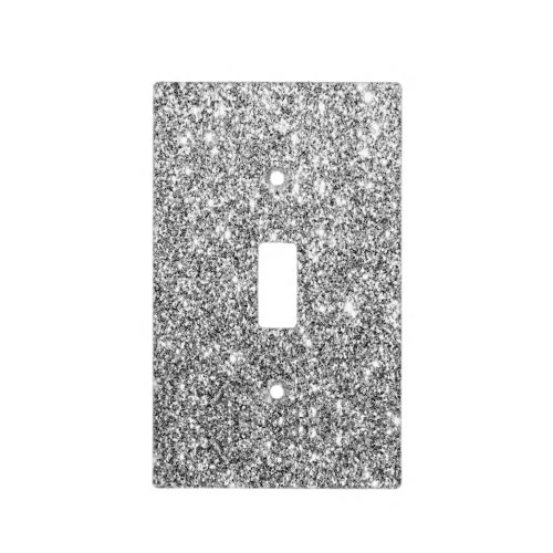 Metallic Sliver Glitter Light Switch Cover