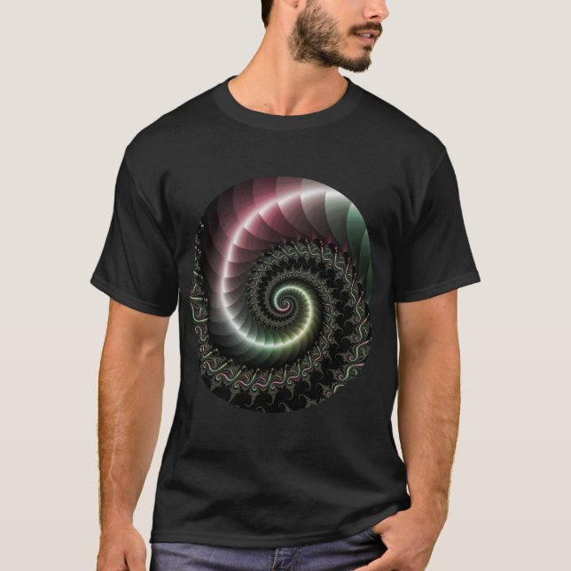 Metallic spiral fractal t-shirt (Front)