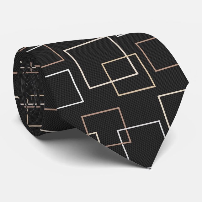 Metallic Squares Neck Tie (Rolled)